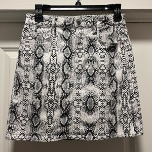 Arizona Snake Print Denim Skirt